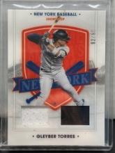 Gleyber Torres 2021 Panini Chronicles America's Pastime Dual Patch (#92/99) Relic #50