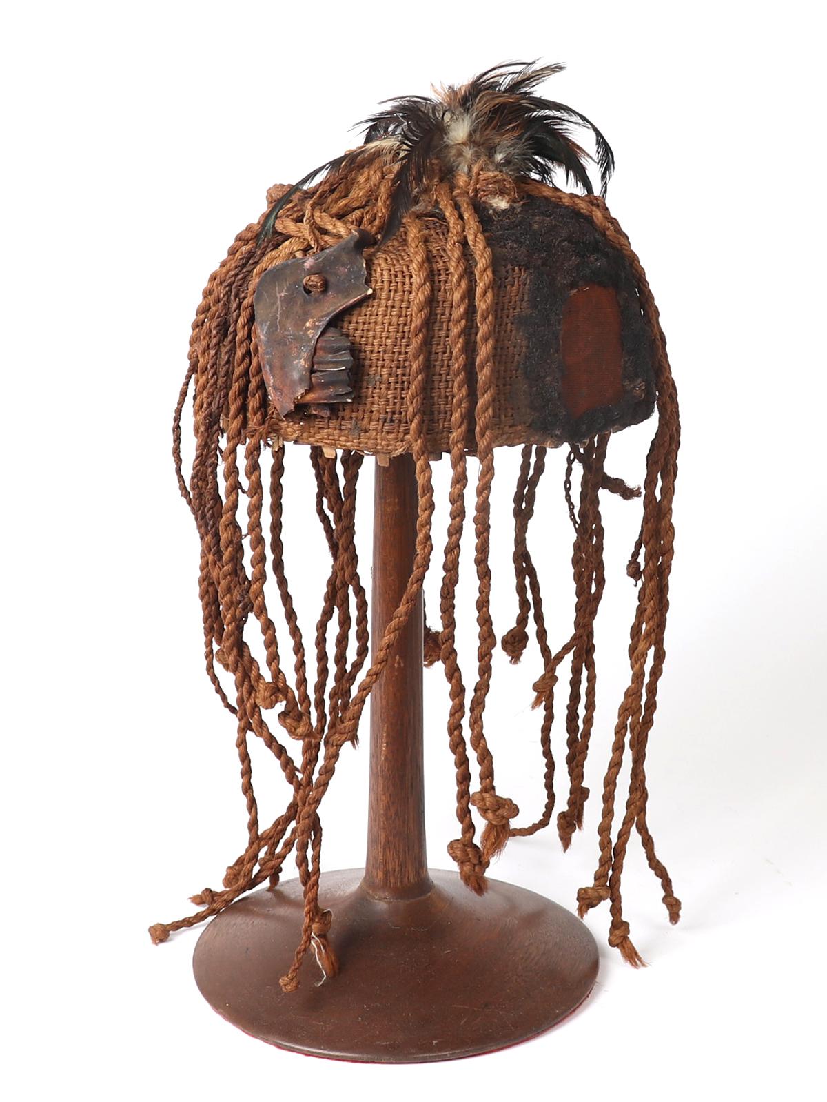 African Lega Woven Fiber Grass Hat