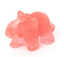 Perfect Pink Quartz Elephant, Miniature