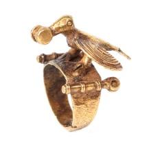 Asante Gold Proverbs "Bird" Chief's Ring (14k Gold, 20grams)