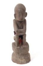 Philippines Wood Carved Seated Bulul Rice God
