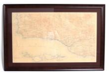 Framed Map of Santa Barbara, US Geological Survey