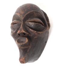 African "Mbagani" carved wood mask, DR Congo