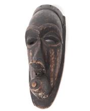 African Carved Wood "Kete" Mask, Kuba Kingdom