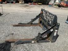 Used Virning Forks with Grapples for Skid Steer