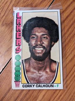 1976-77 Topps Corky Calhoun #12 Jumbo basketball card Los Angeles Lakers