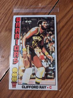 1976-77 TOPPS NBA CLIFFORD RAY GOLDEN STATE WARRIORS BASKETBALL JUMBO CARD