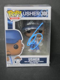 Usher Signed Funko Pop COA Pros