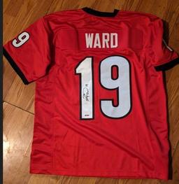 Hines Ward Autographed Signed Red Jersey with coa