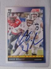 ZACH WILSON SIGNED ROOKIE CARD WITH COA