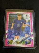 2020-21 Topps Chrome UEFA Billy Gilmour Pink X-Fractor Wave RC Rookie #66 Card