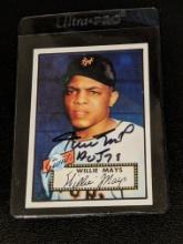 1952 Topps - Semi-High # #261 Willie Mays auto - say hey authenticated/coa