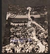 Julius Erving 11x14 autographed photo with JSA COA/ witnessed