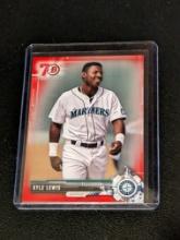 Kyle Lewis 2017 Bowman BP125 Seattle Mariners prospect 70th Anniversary Red