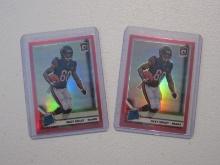 2 CARD ROOKIE LOT CALVIN RIDLEY RC PINK PRIZM