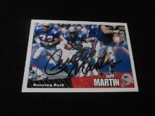 1996 UD CC CURTIS MARTIN AUTOGRAPH COA