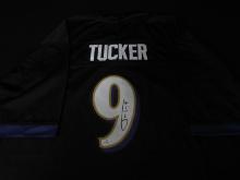 RAVENS JUSTIN TUCKER SIGNED JERSEY FSG COA