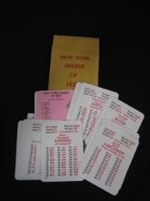 1937 NEW YORK GIANTS APBA TEAM CARD LOT