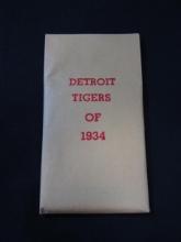 1934 DETROIT TIGERS APBA TEAM CARD LOT