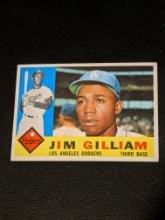 1960 Topps #255 Jim Gilliam Vintage Los Angeles Dodgers Baseball Card