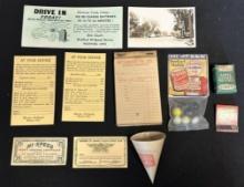 Nice Lot 11 1930s-40s HI SPEED Gas Station Advertising Lot: Matchbook, Marbles, Cup, Certificates &