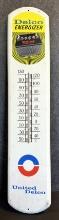 Delco Energizer Original 1960s United Delco Advertising Thermometer Sign