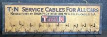 Thompson Neaylon Mfg Chicago Service Cables For All Cars Metal Store Display Rack Sign