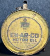 Enarco Motor Oil 1920s 5 Gallon Rocker Can by National Refining Co Cleveland Ohio