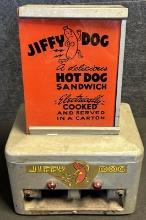 1930s Jiffy Hot Dog Sandwich Electric Cooker Warmer General Store Display w/ Incredible Graphics