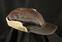 US Navy WW2 B-24 Patrol Bomber Pilot B-2 Sheepskin Leather Flight Cap