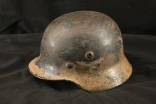 German WW2 Luftwaffe Single Decal DAK Afrika Korps Tropical Camo Painted M-40 Stahlhelm Steel Helmet