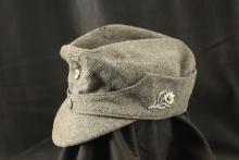 German Army WW2 GebirgsjÃ¤ger Mountain Ski Trooper Edelweiss Badged Single Button M-43 Wool Field Ca