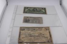 Independent order of Odd, Vintage Military Payment and Bank of Canda $1 note