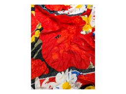 Red Floral Scarf by Symphony Scarfs - Made in Italy