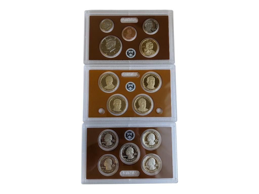 Lot of 3 - 2014 US Mint Silver Coin Sets