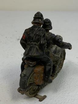 GERMAN NAZI PERIOD LINEOL / ELASTOLIN TOY SOLDIERS NSKK ON MOTORCYCLE