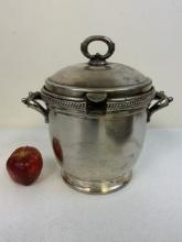 VINTAGE SILVER CHAMPAGNE BOTTLE ICE BUCKET WITH A LID