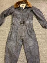 WWII US NAVY HEATED LEATHER FLIGHT SUIT CFN-24