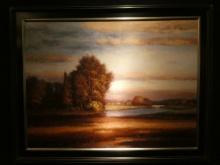 Stephano Golden Landscape Oil Painting