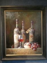 Axlemin Wine Bottles Oil Painting