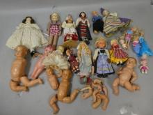 Lot Assorted Vintage Dolls Hard Plastic Rubber etc