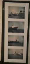 Set 4 Framed Queen of Bermuda Cruise Ship Original Photographs
