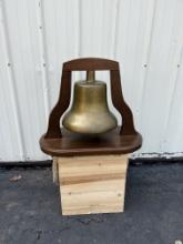 Brass Railroad Bell With Clapper