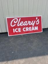 Cleary's Ice Cream Metal Sign