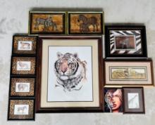 11 Framed African Animal Prints
