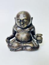 Antique Seated Bronze Buddha Begging