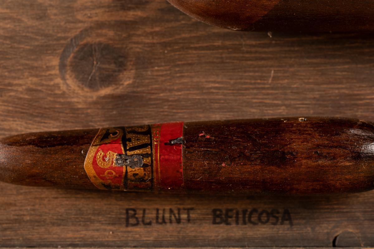Vintage Wooden Figural Cigar Sign