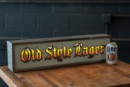 c. 1940 Old Style Lager Scrolling Light Sign