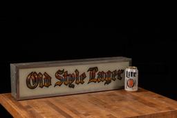 c. 1940 Old Style Lager Scrolling Light Sign