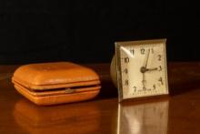 Vintage Travel Alarm Clock by Japy